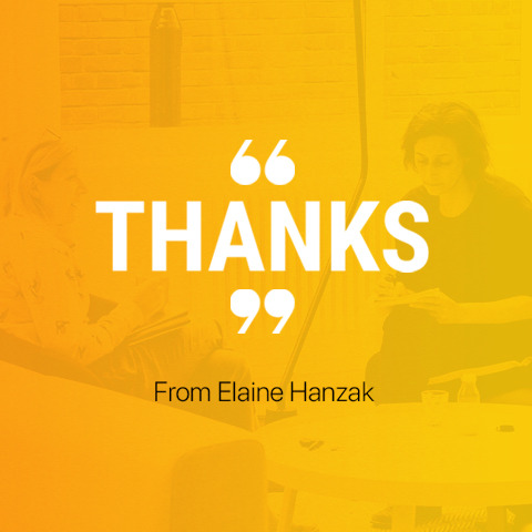 Elaine Hanzak - Thank you