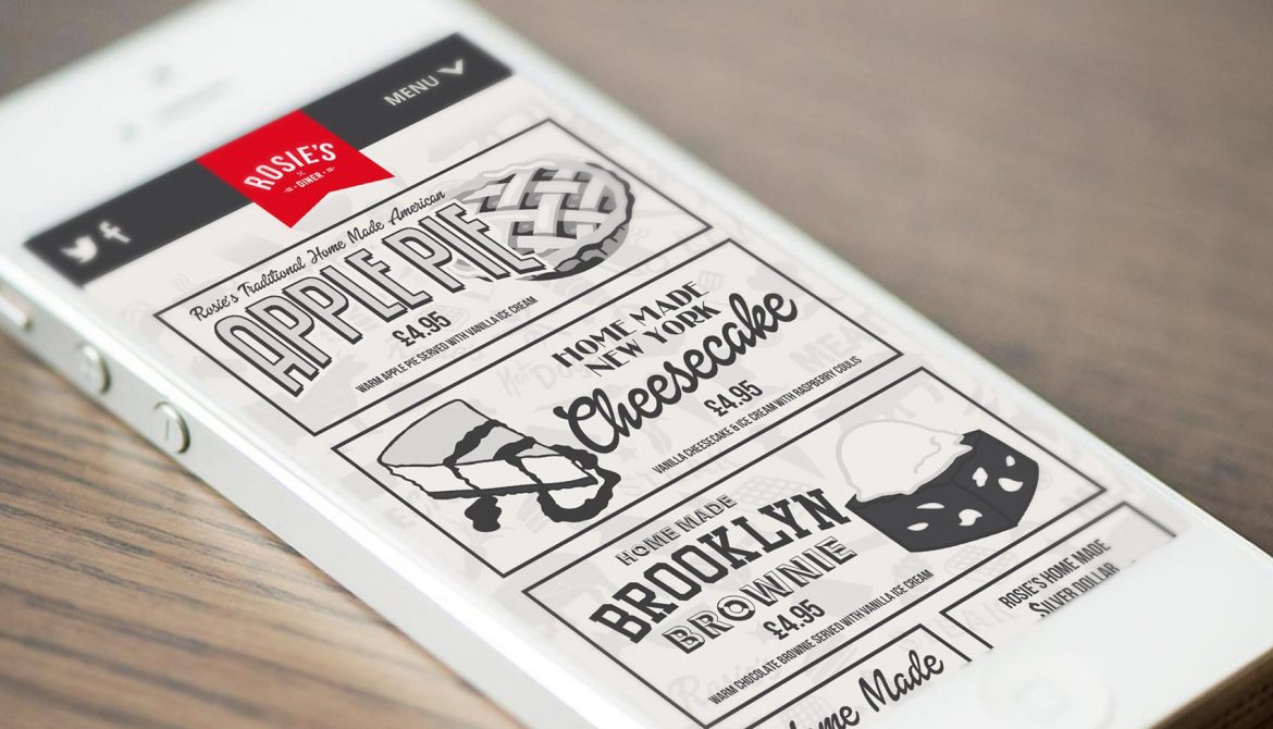Rosie's Diner - Website on Mobile
