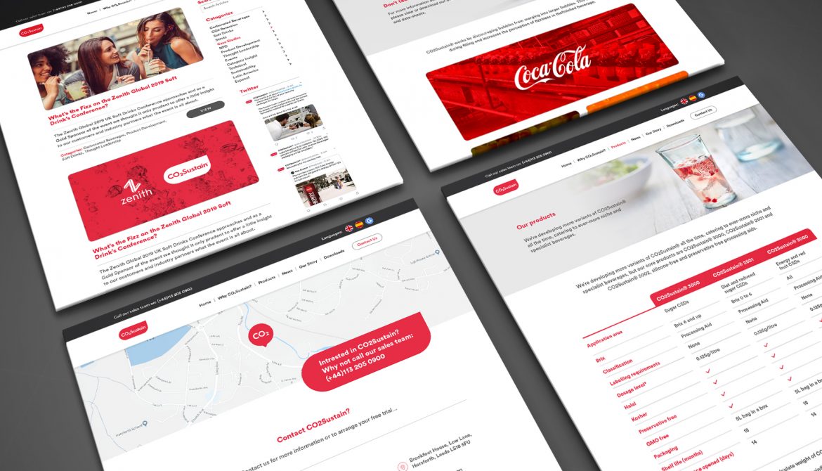CO2 Sustain - Website Design Mock-up