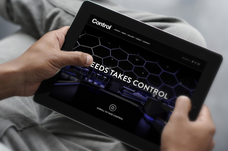 Control - Website on Tablet