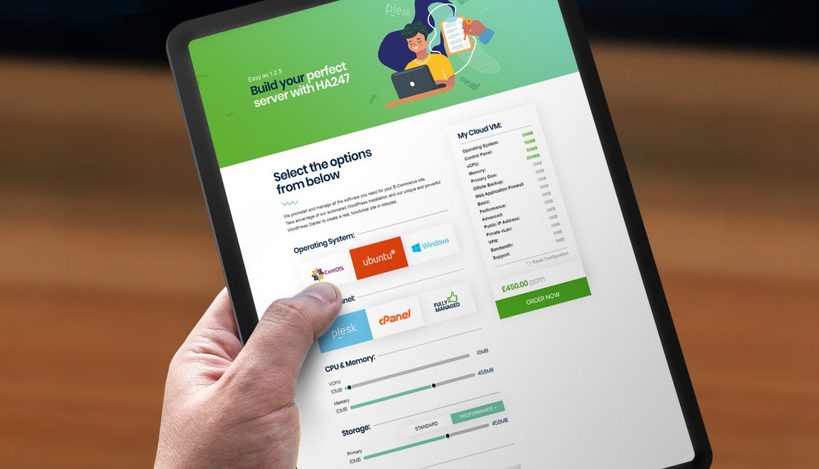 HA247 - Website on Tablet