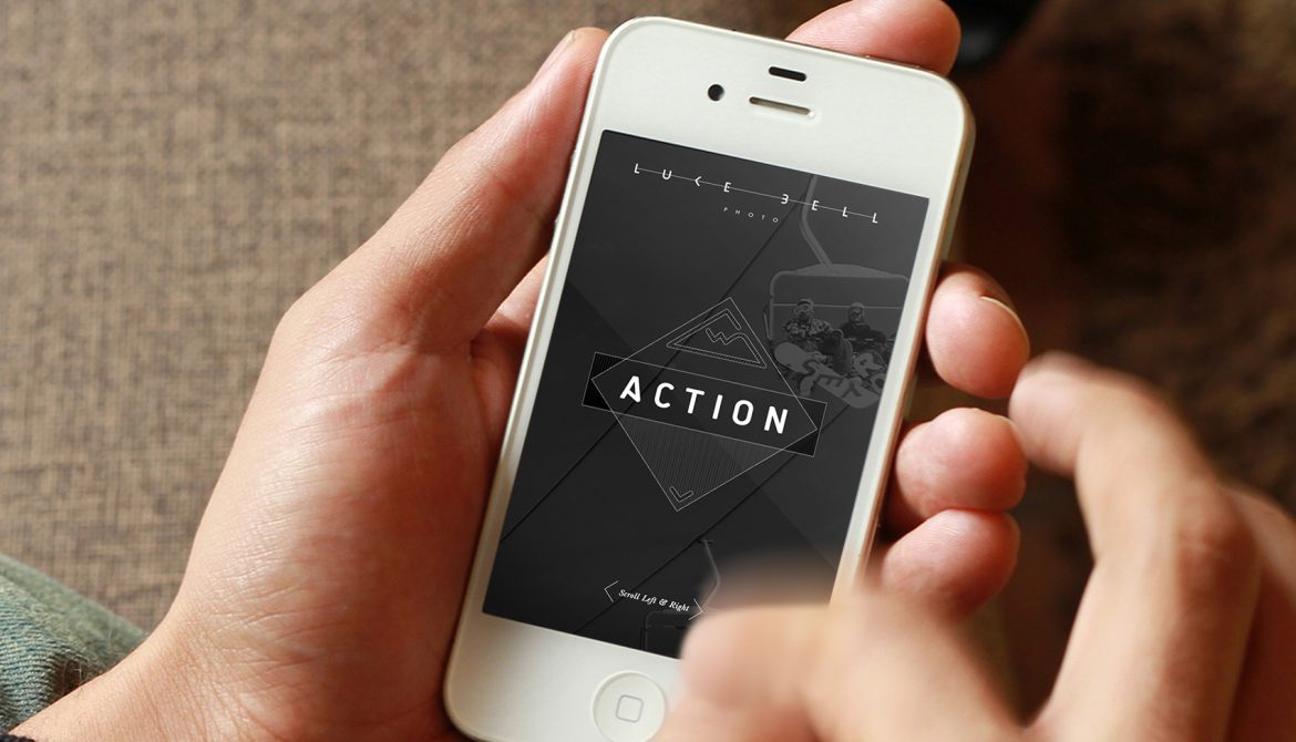 Luke bell Photography - Website on Mobile