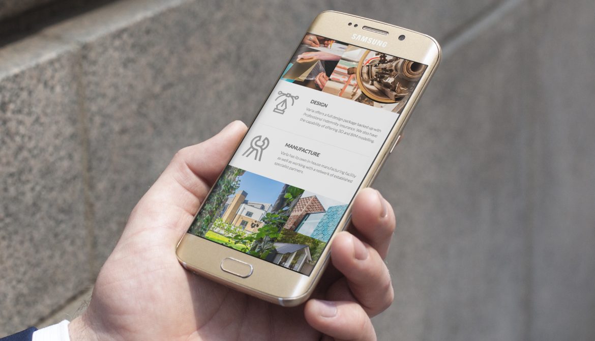 Varla - Website on Mobile