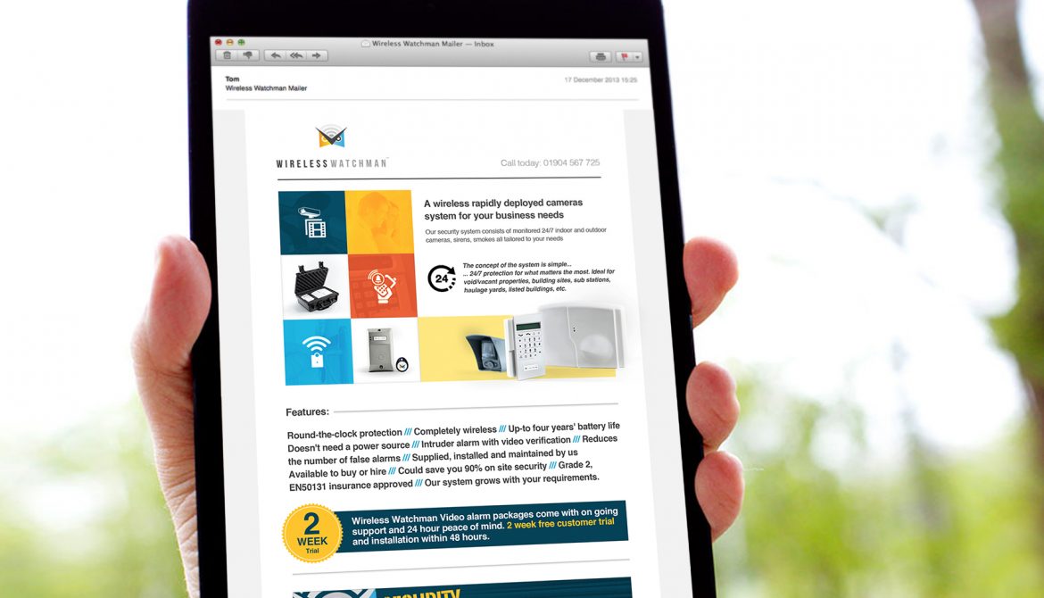 Home Watchmen - Website on Tablet