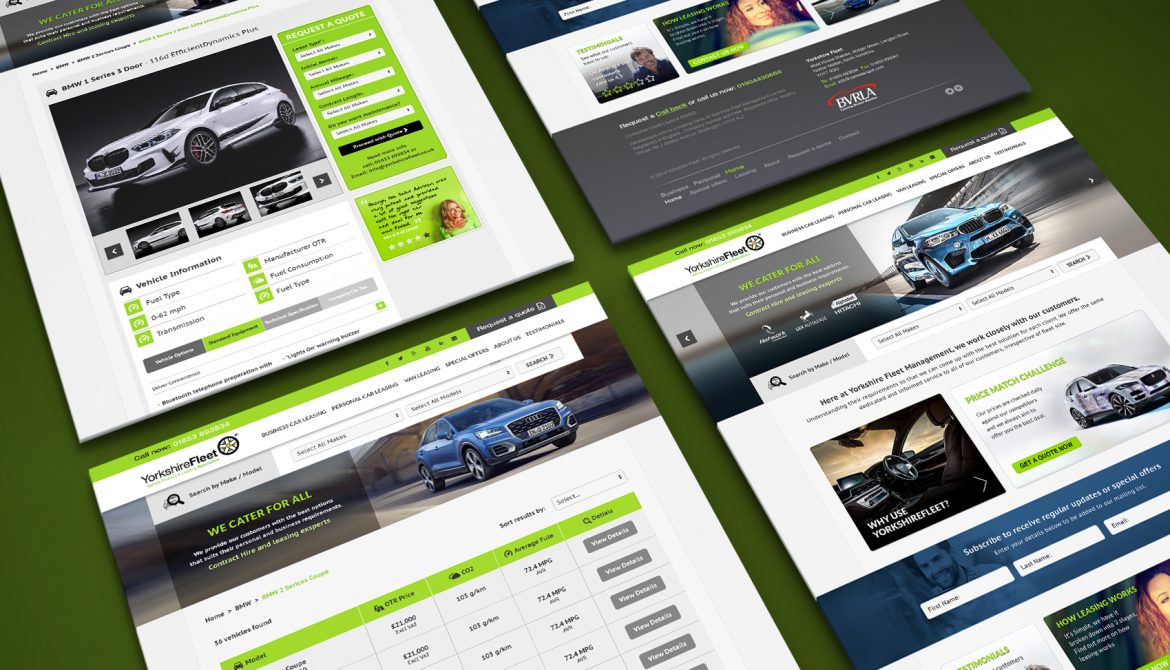 Yorkshire Fleet - Website Mock-up