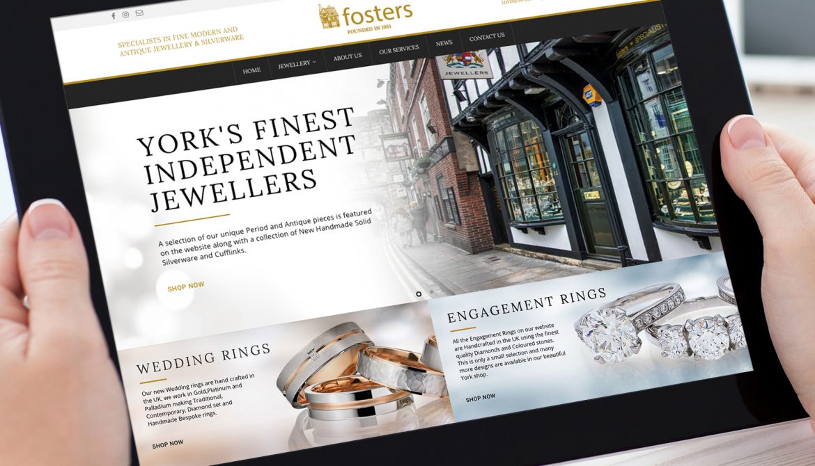 Fosters Jewellery - Website on Tablet