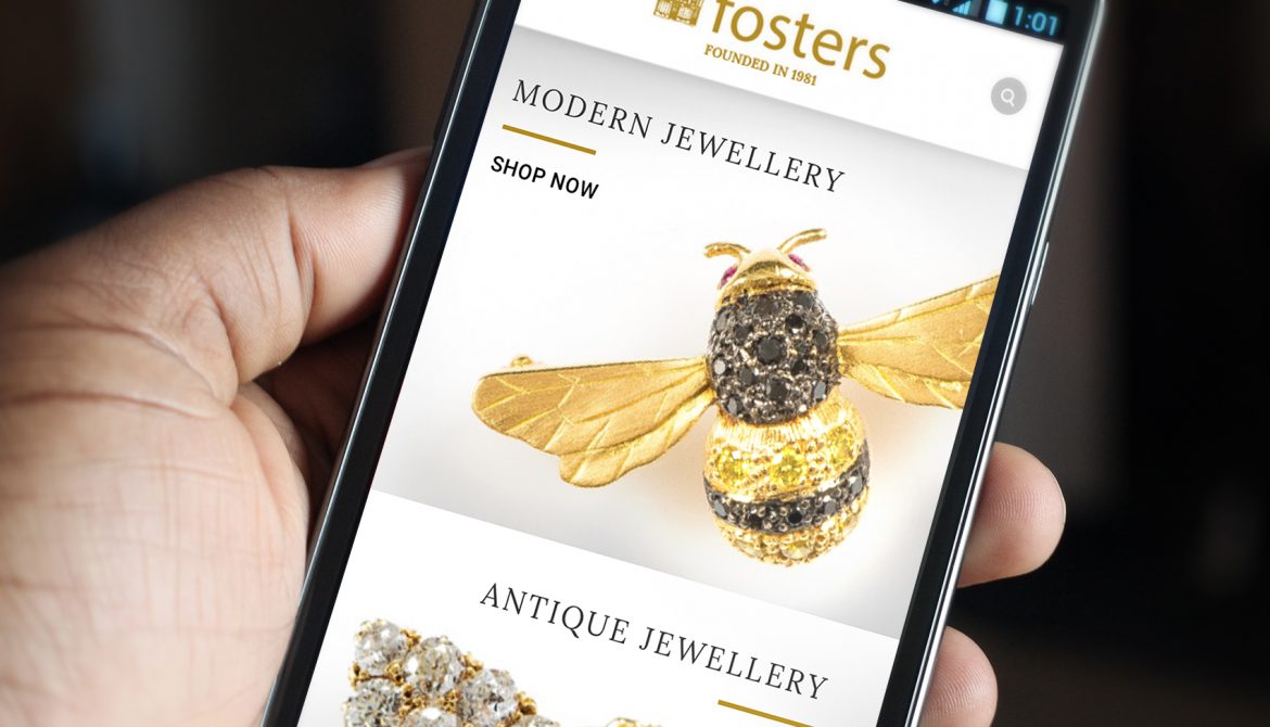 Fosters Jewellery - Website on Mobile