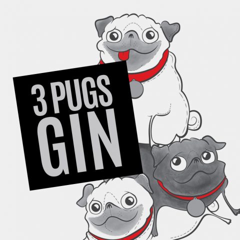 3 Puggs Gin - New Logo