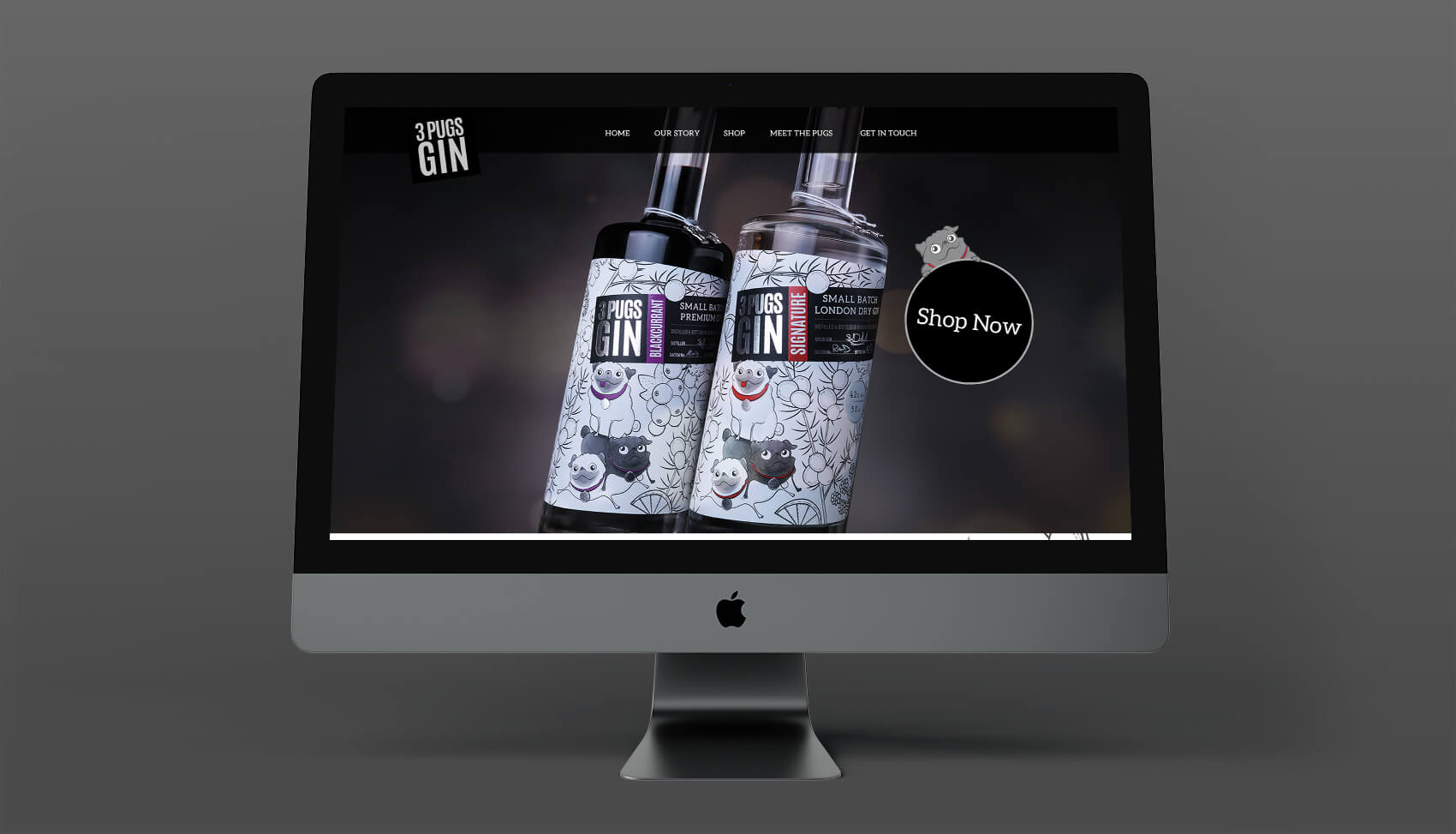 3 Pugs Gin Website