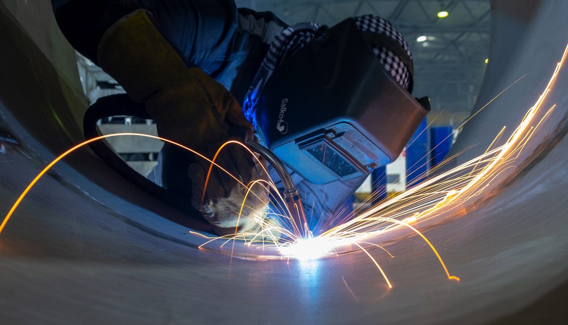Salko UK - Website Photo of worker welding