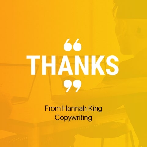 Hannah King - Thank you