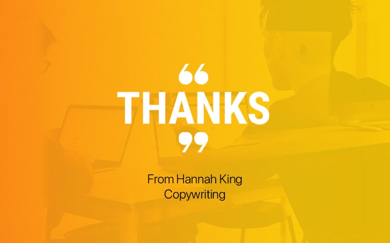 Hannah King - Thank you